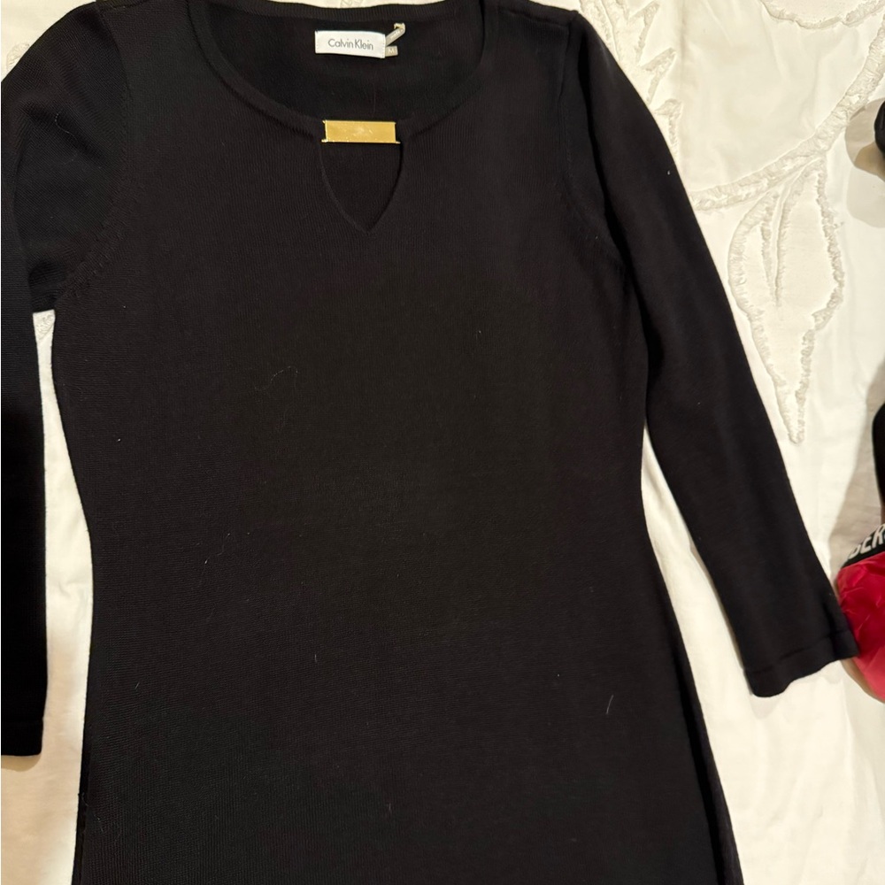 Calvin Klein Black Long Sleeve Dress